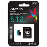 Adata MicroSD kartica - 512GB microSDXC UHS-I U3 Class10 A2 V30S (R/W: 100/85 MB/s) + adapter | shoptok.hr