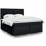  Krevet s oprugama i madracem crni 180x200 cm od tkanine | shoptok.hr