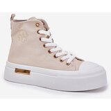 Boto High Women's Sneakers On Platform Beige Laviriona | Shoptok.si