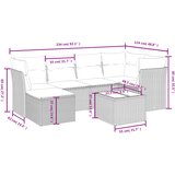  7-dijelni set vrtnih sofa s jastucima bež od poliratana | shoptok.hr