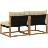  2 kom. Srednja sofa za van Čvrsto drvo akacije Prirodna | shoptok.hr