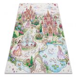 RugsX BAMBINO 61520 pralna preproga Princesa, grad za otroke protizdrsna - krem / ružičasta 140x200 cm, (5000359134) Slike