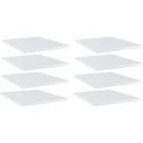 Police za knjige 8 kom visoki sjaj bijele 40x50x1,5 cm drvene | shoptok.hr