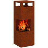  Kamin Smeđa 35 x 35 x 100 cm Čelik otporan na vremenske uvjete | shoptok.hr
