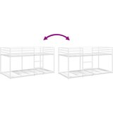 Krevet na kat bez madraca bijeli 90x190 cm čelik | shoptok.hr