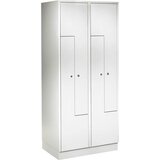 Wolf Garderobna omara Z, 4 deli, vrata svetlo siva | Shoptok.si