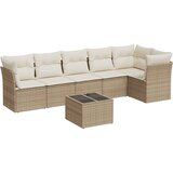 Maison Chic Seti vrtnega pohištva - Vrtna garnitura - Vrtni pohištvo set 7-delna z blazinami bež poli ratan, (21803156) | Shoptok.si