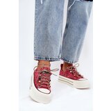 GOE Women's Platform Sneakers Red | Shoptok.si