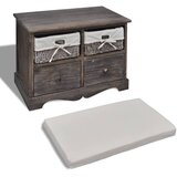  Klupa za pohranu smeđa 62 x 33 x 42 cm od drva paulovnije | Eponuda.com
