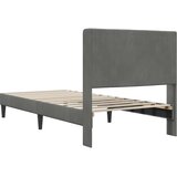  Krevetna konstrukcija Tamnosiva 100 x 190 cm Baršun | shoptok.hr