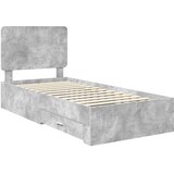  Krevetna konstrukcija s uzglavljem Betonski sivi 70 x 190 cm | Eponuda.com