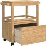 Kuhinjski voziček FLORO Voskast rjav 72,5 x 45 x 80 cm, (5000136979) | Shoptok.si