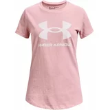 Under Armour LIVE SPORTSTYLE GRAPHIC SS Majica za djevojčice, ružičasta, veličina