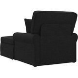  Ležaljka s suknjom s jastukom s jastukom 3 pcs Crna tkanina | shoptok.hr