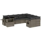 vidaXL 10-dijelni set vrtnih sofa od poliratana s jastucima sivi | shoptok.hr