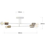  plafonski luster cambridge 4xE27/15W/230V mesing/bela | Eponuda.com