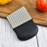 Venisymlis Valovito Rezilo Iz Nerjavečega Jekla Za Rezanje Pomfrita In Zelenjave Kuhinjska Posoda (Črna), (22124580) | Shoptok.si