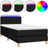  Krevet box spring s madracem LED crni 80 x 200 cm od tkanine | shoptok.hr