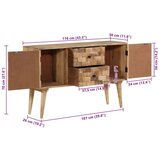 vidaXL Komoda 110 x 30 x 70 cm od masivnog drva manga | shoptok.hr