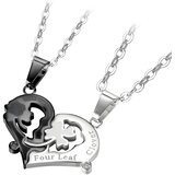 IZMAEL Ogrlice Four Leaf Clover - Crna / Srebrna | shoptok.hr