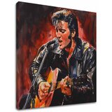  Image ELVIS PRESLEY - Ikona na sceni | 100% originalna akrilna boja Cene