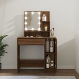 vidaXL toaletni stolić led boja smeđeg hrasta 86,5x35x136 cm Cijene