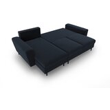 Cosmopolitan Design Tamno plava baršunasti sklopiva/s prostorom za odlaganje kutna garnitura Kyoto – | shoptok.hr