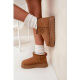 Boto Women's Snow Boots On Platform Insulated With Fur Camel Vesirae | Shoptok.si