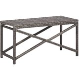 vidaXL Vrtna klop 80 cm poli ratan siva, (20661497) Cene