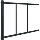  Metalni okvir za krevet s uzglavljem crni 100x200 cm | shoptok.hr