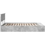  Krevetna konstrukcija s policom Betonski sivi 150 x 200 cm | shoptok.hr