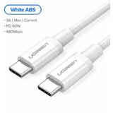 Ugreen Podatkovni kabel (60520) - USB-C na Type-C PD60W 3A 2m - bel | Shoptok.si