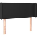  Uzglavlje s ušima crno 83x16x78/88 cm od umjetne kože | shoptok.hr