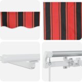  Ročna retraktibilna tenda z LED oranžno in rjavo 450x350 cm, (22150073) | Shoptok.si