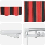  Ručno uvlačna tenda s LED narančaste i smeđe boje 450x350 cm | shoptok.hr
