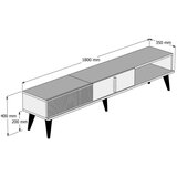 Kalune Design TV komoda u mramornom dekoru u prirodnoj boji 180x40 cm Milan – | shoptok.hr