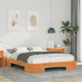  Krevet s daskama s pohranom Smeđa 135 x 190 cm Masivna borovina | shoptok.hr