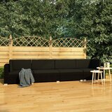  4-dijelna vrtna garnitura od poliratana s jastucima crna | shoptok.hr