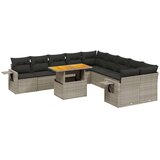  11-dijelni set vrtnih sofa od poliratana s jastucima sivi | shoptok.hr