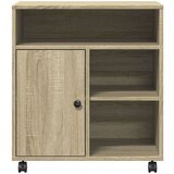 vidaXL Stojalo za tiskalnik s kolesi sonoma hrast 60x50x67 cm | Shoptok.si