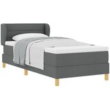 vidaXL Postelja z vzmetnico Temno siva 90x200 cm Tkanina Cene