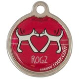 Rogz metalni privezak-adresar za pse i mačke, za graviranje L — 3.1 cm Srebrni gekoni | Eponuda.com