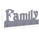 Zidna vješalica za kapute FAMILY siva 74 x 29,5 cm | shoptok.hr
