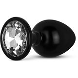 EasyToys - Anal Collection Aluminijski kovinski analni čep - M, črno/srebrn | Shoptok.si
