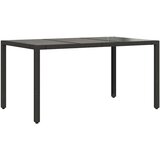 vidaXL 7-dijelni vrtni bistro set od poliratana s jastucima crni | shoptok.hr