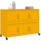  Komoda boja senfa 100,5x39x72 cm čelični | shoptok.hr