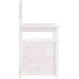  Klupa bijela 112,5 x 51,5 x 96,5 cm od masivne borovine | Eponuda.ba
