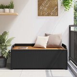  Vrtna klupa za pohranu od poliratana 120 cm crna | Eponuda.com