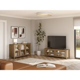 Marckeric Vitrina od masivnog bora u prirodnoj boji 142x80x40 cm Alessandra – | shoptok.hr