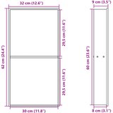  Niša za tuš mat bijela 32x62x9 cm nehrđajući čelik | Eponuda.com